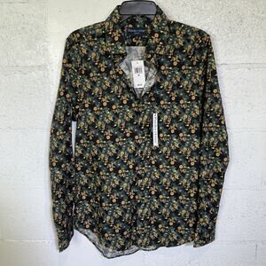 Paisley & Gray Men's Samuel SlimFit Floral Button-Down Shirt Garden night  M $95